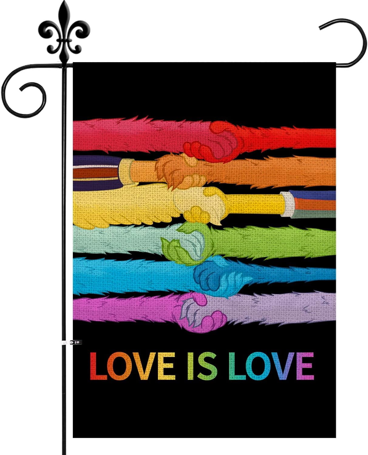Love Is Love Rainbow Garden Flag Gay Pride Lesbian LGBT Pansexual Flags ...