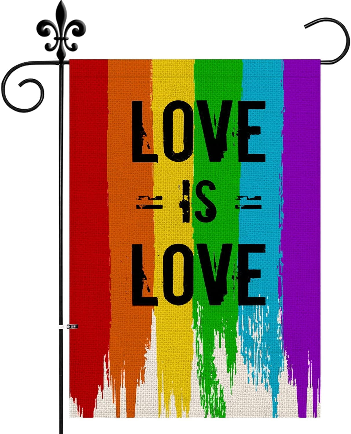 Love Is Love Rainbow Garden Flag Pride Gay Pride Lesbian LGBT Pansexual ...