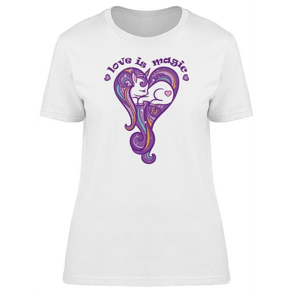 Love Is Magic Baby Unicorn T-Shirt Women -Image by Shutterstock, Female x-Large