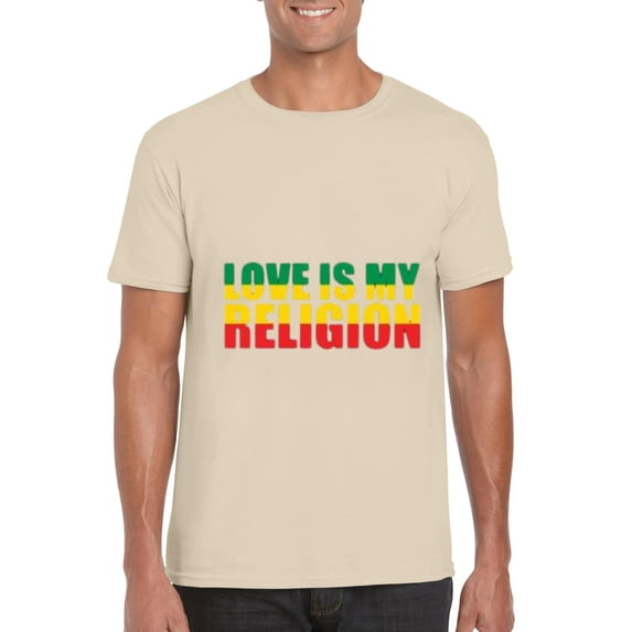 Love Is My Religion Spiritual Faith Peace Harmony Groovy T-Shirt, for men & women, up to size 5XL