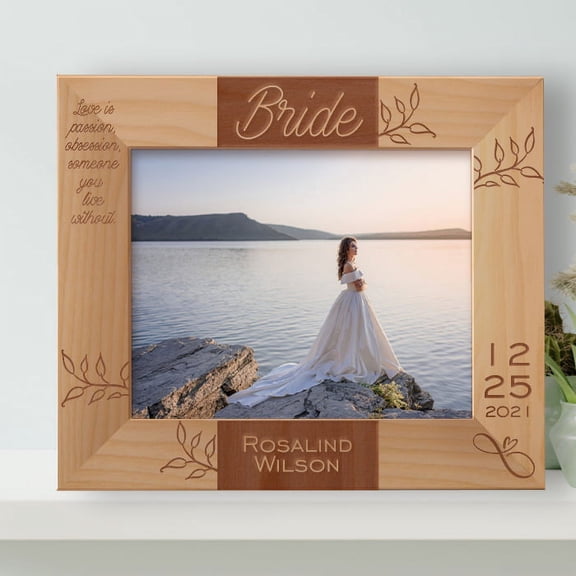 Love Is Passion, Someone You Live Without Personalized Wooden Frame-10" x 8" Brown Horizontal