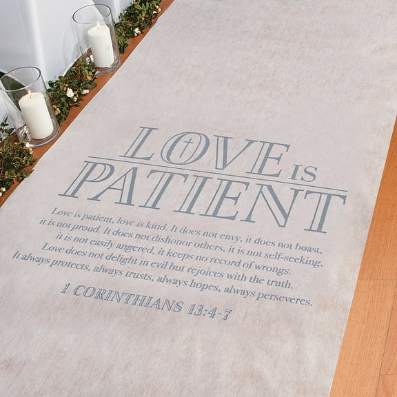 Love Is Patient Aisle Runner - Party Decor - 1 Piece