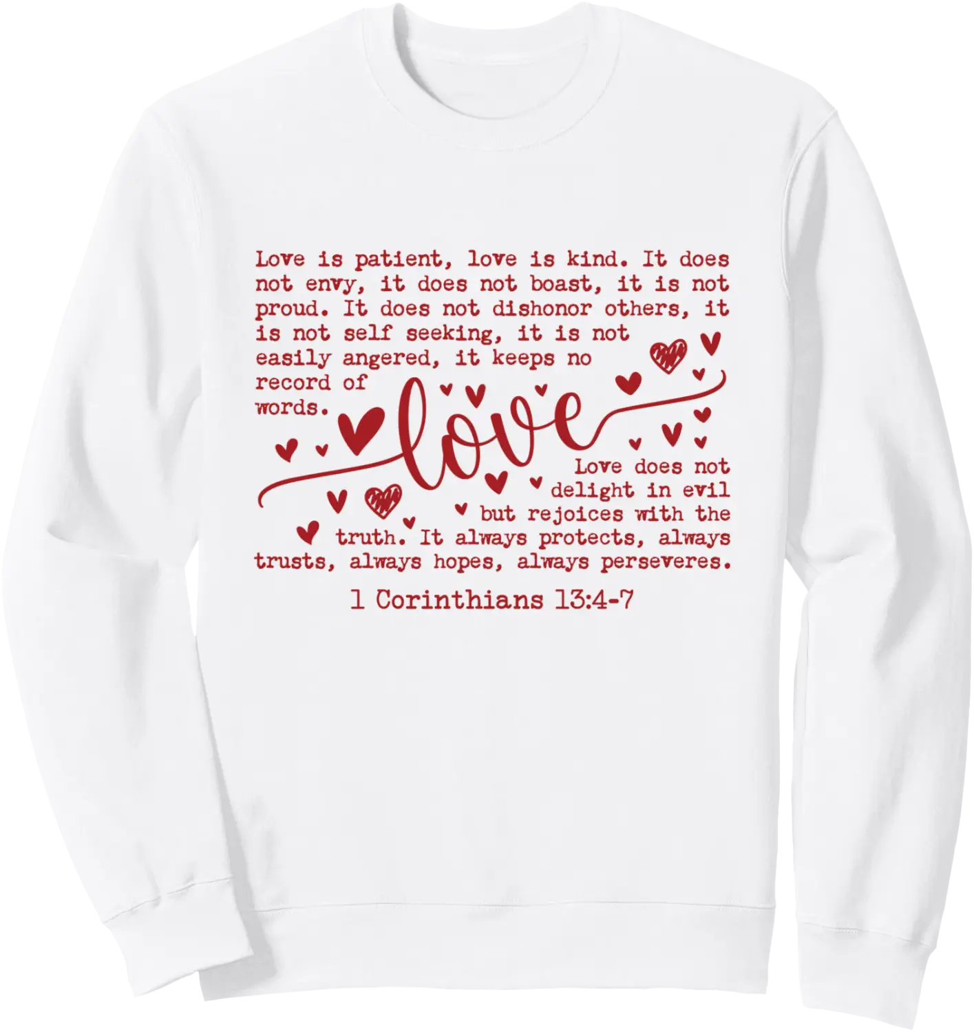 Scripture Purses Love Is Patient Bible Verse Sweatshirt - Walmart.com