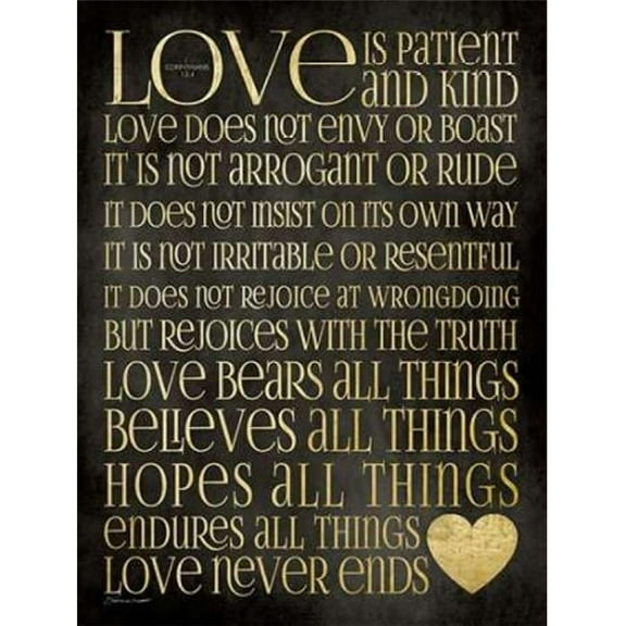 Love Is Patient Poster Print by Stephanie Marrott
