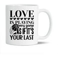 thumbnail image 1 of Love Is Playing Every Game As If It's Your Last White Travel Coffee Cup, Basketball Ceramic Mugs, Novelty Basketball Teacup Gift Ideas For Friends, Funny Basketball Coffee Mug 11 Oz., 1 of 7