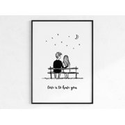 Love Is To Have You Wall Art Print Romantic Couple Decor