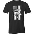 thumbnail image 1 of Love It Or Leave It T-Shirt | Patriotic American Black Tee Gift, 1 of 5