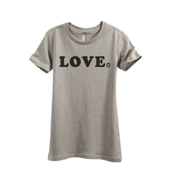 Love It Women's Fashion Relaxed T-Shirt Tee Heather Tan Small