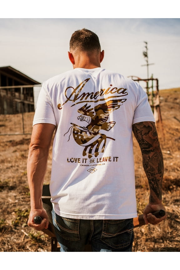 Love It or Leave It Camo T-Shirt – White | The Brave Ones