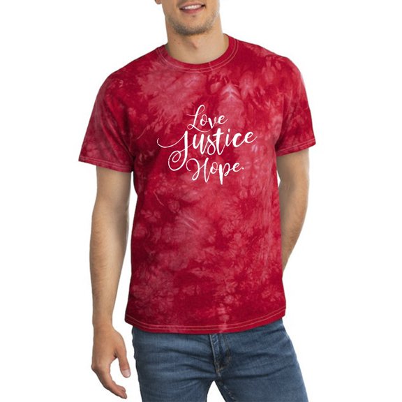 Love Justice And Hope Tie Dye Crystal Men -Smartprints Designs, Male XX-Large