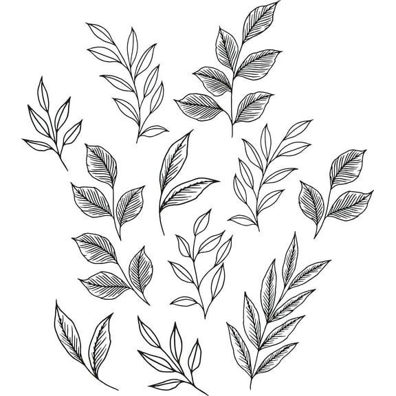Love Karla Designs Brushwood Leaves Wall Decals