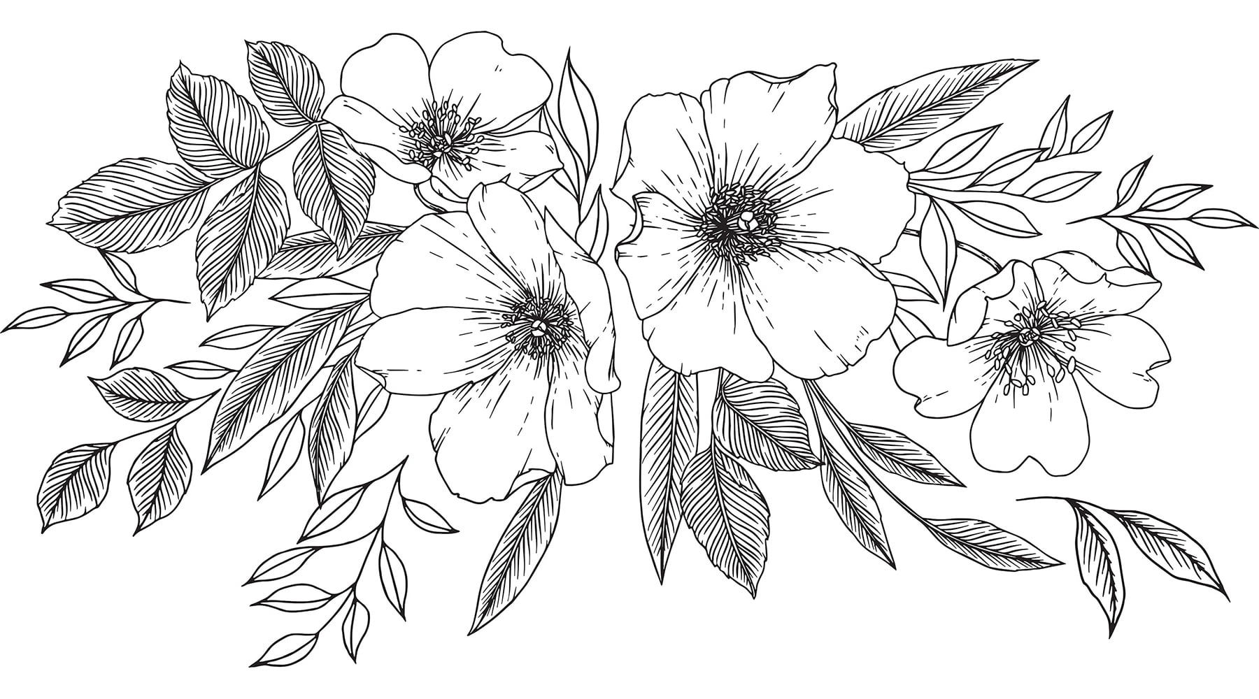 Love Karla Matte Floral Heart Wall Decal Set