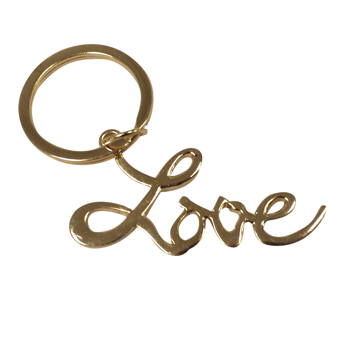 Love Keychain Inspired by Carrie SATC Movie, Gold Alloy, 2.2
