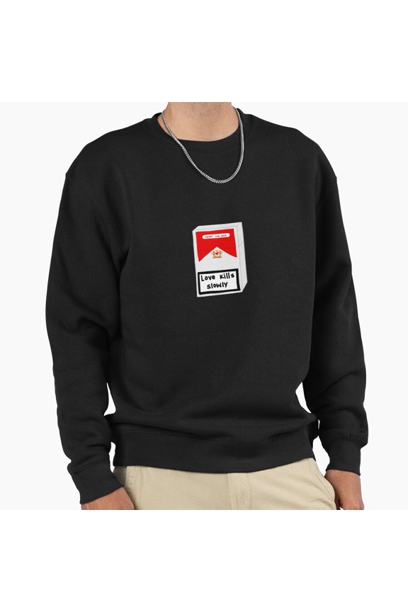 Love Kills Heartbreak Emo Goth Quote Retro Aesthetic Graphic Vintage Tee Unisex Sweatshirt G2675, Up to Size 5XL