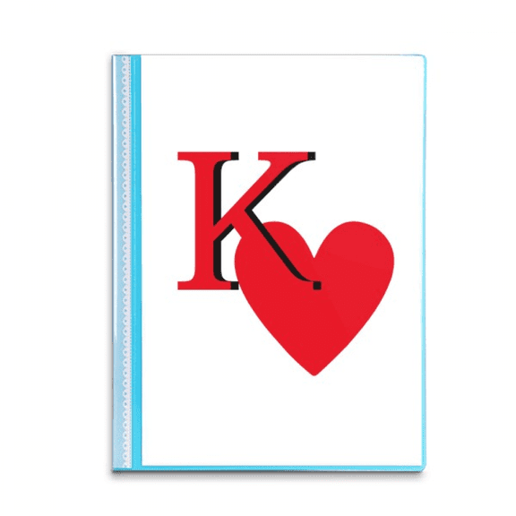 Love King Heart K Poker Book Sheet Protectors Portfolio Binder Folder
