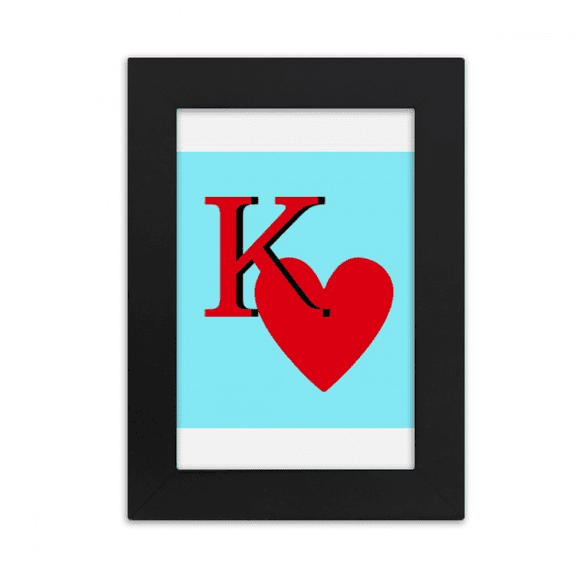 Love King Heart K Poker Desktop Photo Frame Picture Display Art Painting Exhibit