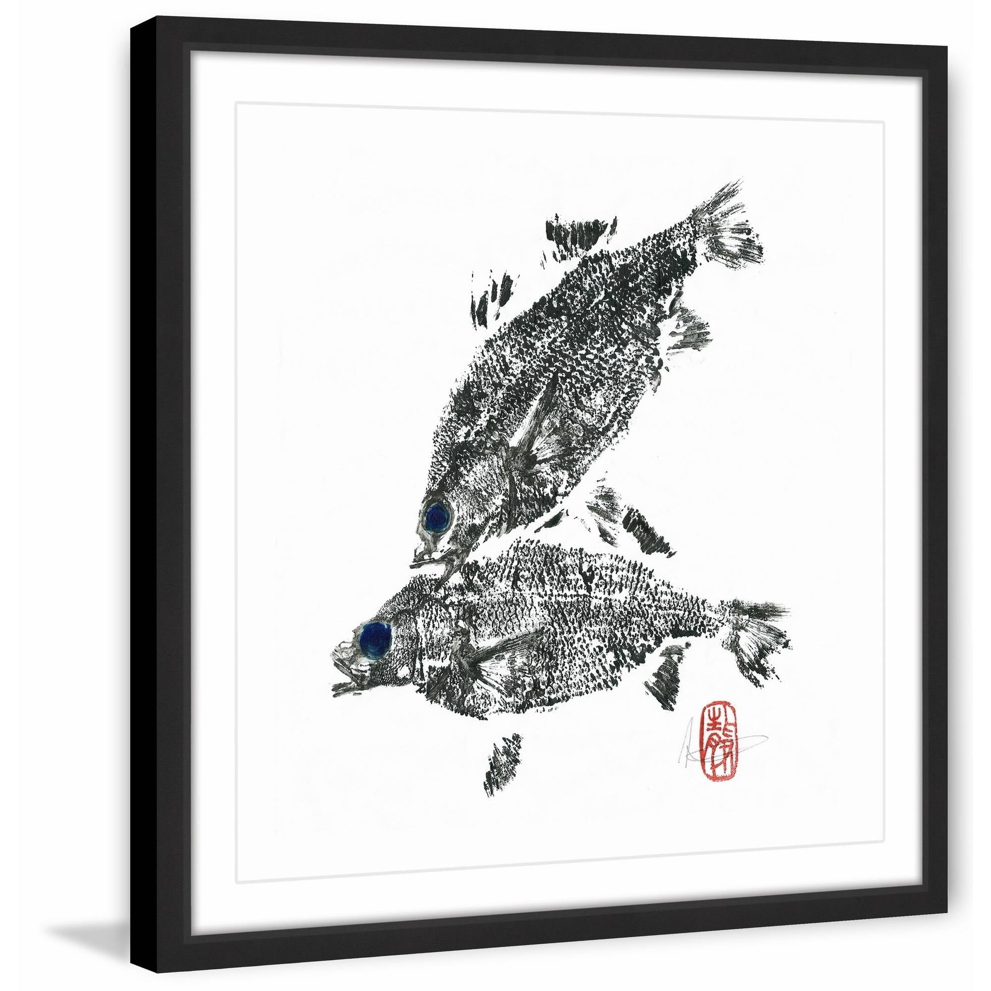 "Love Kiss" Framed Painting Print