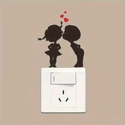 Love Kiss Heart Vinyl Sticker Removable Wall Decal for Bedroom Living Room Decor