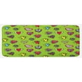 thumbnail image 1 of Love Kitchen Mat, Hand Drawn Hearts Sketch with Various Shapes and Sizes Love Affection, Plush Decorative Kitchen Mat with Non Slip Backing, 47" X 19", Avocado Green and Red, by Ambesonne, 1 of 1