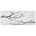thumbnail image 1 of Love Kitchen Mat, Retro Birds on the Tree Branch Serenade Nostalgic Partners Ceremony Love Romance, Plush Decorative Kitchen Mat with Non Slip Backing, 47" X 19", Green Pink Brown, by Ambesonne, 1 of 1