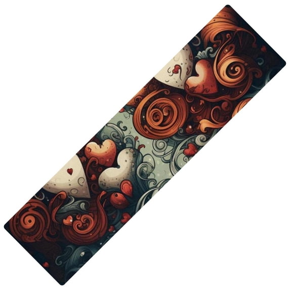 Love Kitchen Rug Runner, Rectangular 15.7"x59", Washable Absorbent Kitchen Mat