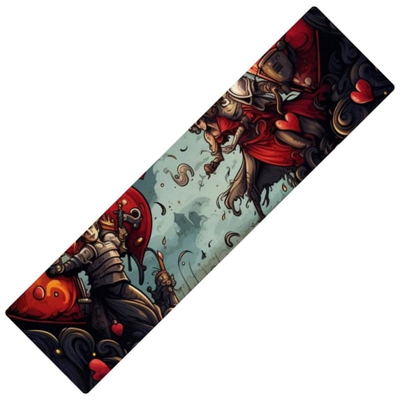 Love Kitchen Runner Rug, Rectangular 15.7"x59", Washable Absorbent Kitchen Mat