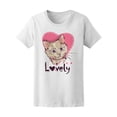 thumbnail image 1 of Love Kitten Cute Cat Sketch T-Shirt Women -Image by Shutterstock, Female x-Large, 1 of 2