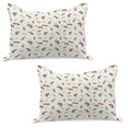 thumbnail image 1 of Love Knitted Quilt Pillowcover Set of 2, Hearts Stars and Rainbow Shapes with Thunder Colorful Cartoon Illustration, Standard Queen Pillow Sham Bedroom, 30" x 20", Multicolor, by Ambesonne, 1 of 1