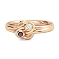 thumbnail image 1 of Love Knot 0.04 Ctw Garnet 925 Sterling Silver Rose Plated Commitment Women Valentines Day Gifts Ring, 1 of 3