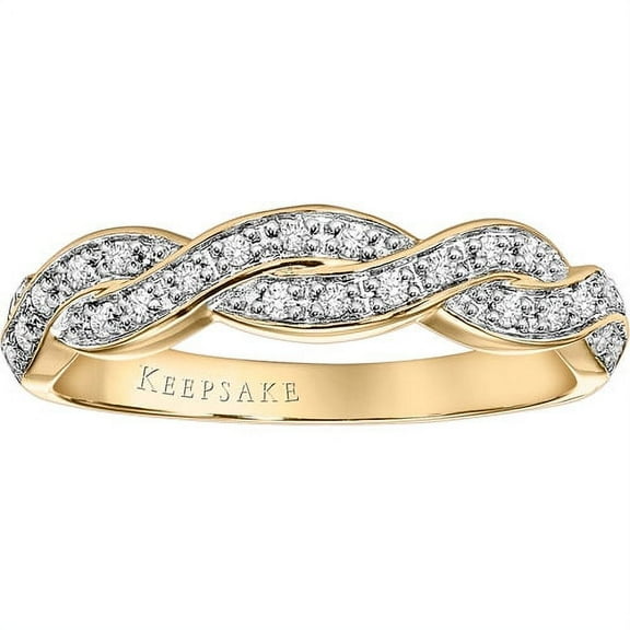 Love Knot 1/7 Carat T.W. Certified Diamond 10kt Yellow Gold Anniversary Band