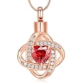 thumbnail image 1 of Love Knot Cremation Jewelry with Crystal Heart Urn Necklace for Ashes Cremation Jewelry for Ashes Love Heart Urn Pendant Memorial Keepsake Jewelry, 1 of 6