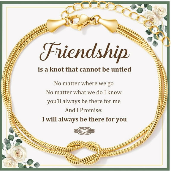 Love Knot Friendship Bracelet, Best Friend Birthday Christmas Jewellery Friendship Gift for Women Best Friends