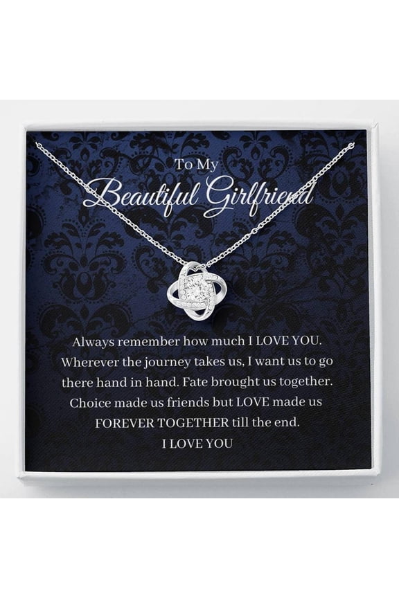 Love Knot, To My Girlfriend Gift, Necklace For Girlfriend, Girlfriend Jewelry, Birthday Gift For Girlfriend Anniversary Present From, A Unique Gift Ideas, Thoughtful And Useful Gift For Your Loved