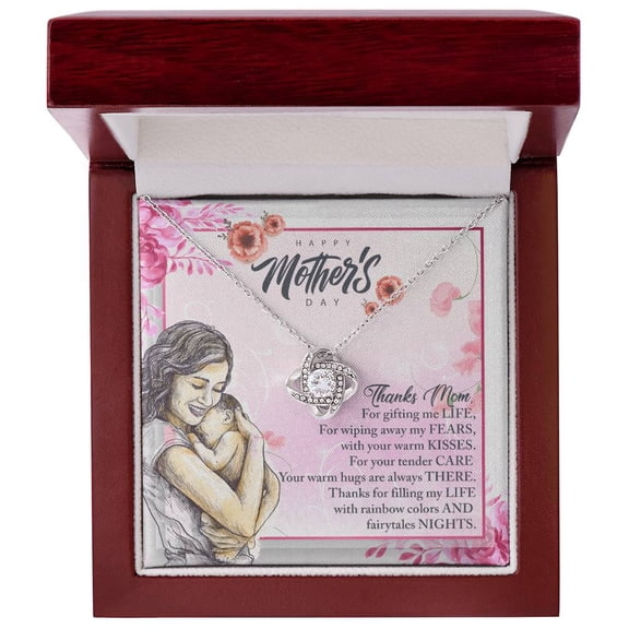 Love Knot - Mother's Day - Love Knot Necklace - Message Card & Gift Box