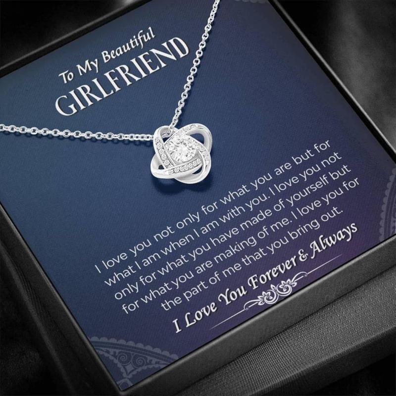 Love Knot Necklace, To My Beautiful Girlfriend, Necklace For Girlfriend ...