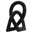 thumbnail image 1 of Stoneage Arts Entwined Love Knot Sculpture 8 Inch Black Hand Carved in Kenya, 1 of 5