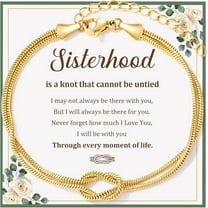 Love Knot Sister Bracelet, Sister Birthday Mothers Day Christmas Jewelry Gifts for Sisters Women