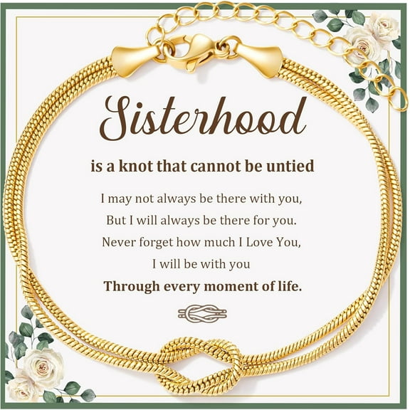 Love Knot Sisters Bracelet, Sisters Birthday Mother's Day Christmas Jewellery Gift for Sisters Ladies