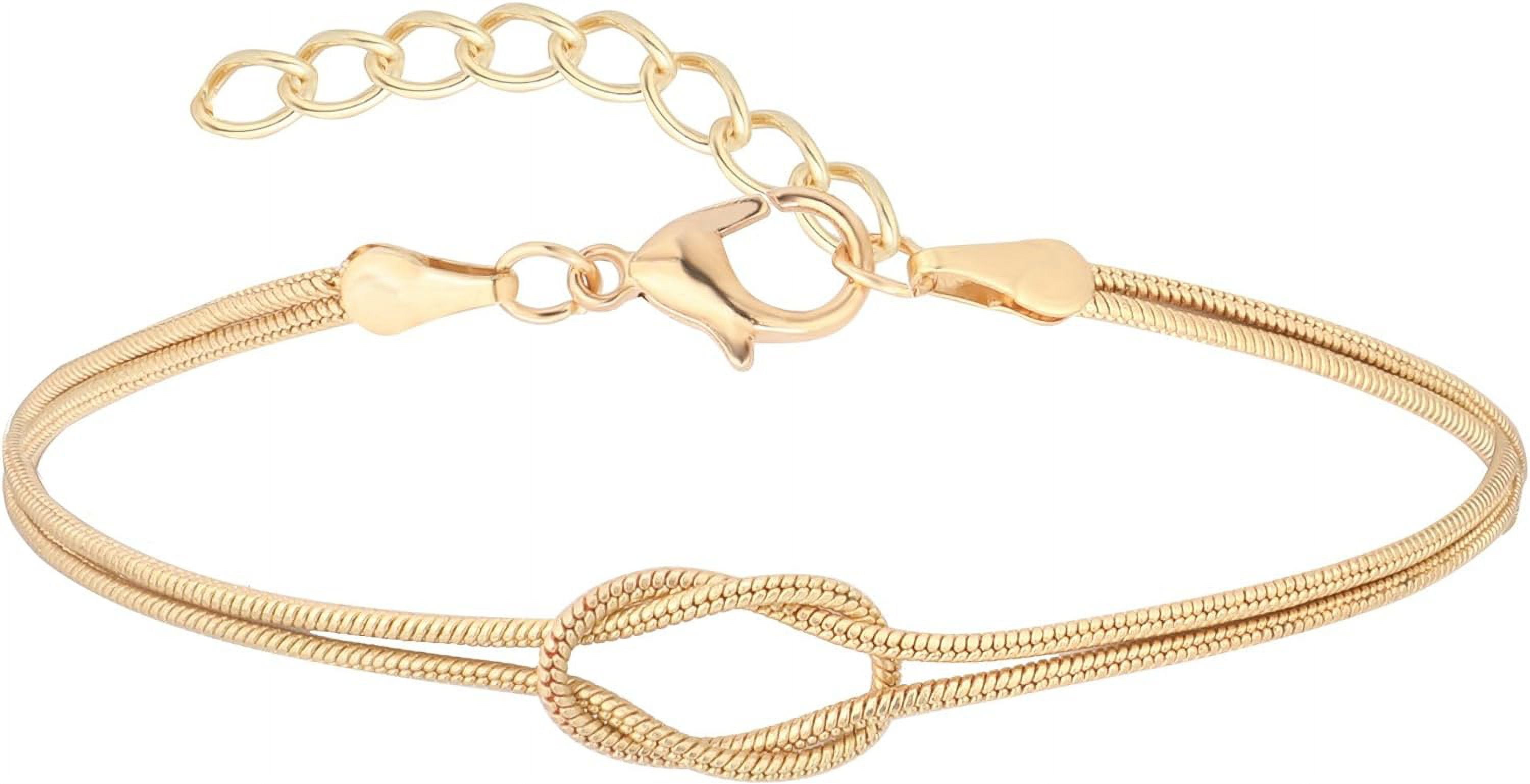 Infinity Bracelet For Women – 18K Gold Plated Silver Adjustable Dainty Bracelet With CZ, Gift For Mom, Sister, Wife