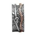 thumbnail image 1 of Love Knot Texture Design Meditation Anxiety 925 Silver Spinner Unisex Band, 1 of 2