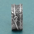 thumbnail image 1 of Love Knot Texture Design Meditation Anxiety 925 Silver Spinner Unisex Band, 1 of 2
