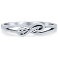 thumbnail image 1 of Love Knot Twisted Double Infinity Oxidized Ring Solid 925 Sterling Silver Thumb Women Ring 4, 1 of 5