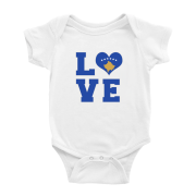 Love Kosovo Flag Heart Baby Rompers Newborn Clothes Outfits White, 18-24 Months