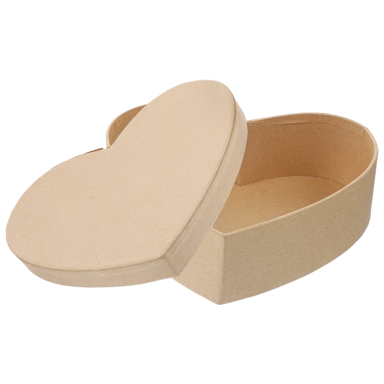 Love Kraft Paper Box Christmas Favor Mache Boxes with Lids Heart Shaped Packing Cover