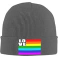 thumbnail image 1 of Love LGBT Beanies for Men & Women - Knit Beanie, Warm & Soft Skull Caps,Daily Winter Hat, 1 of 8