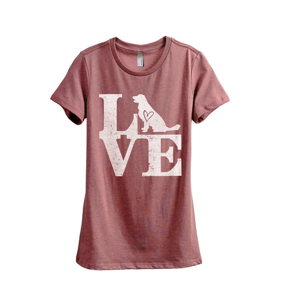 Love Labrador Women's Fashion Relaxed T-Shirt Tee Heather Rouge Large