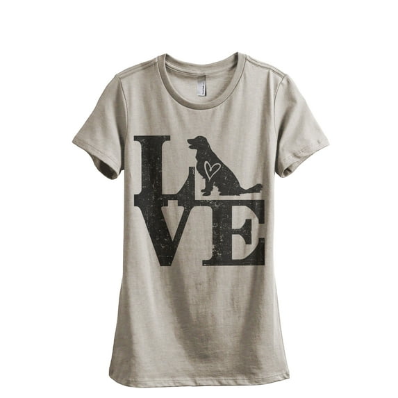Love Labrador Women's Fashion Relaxed T-Shirt Tee Heather Tan X-Large