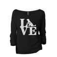 thumbnail image 1 of Love Labrador Women's Fashion Slouchy 3/4 Sleeves Raglan Lightweight Sweatshirt Black Small, 1 of 3