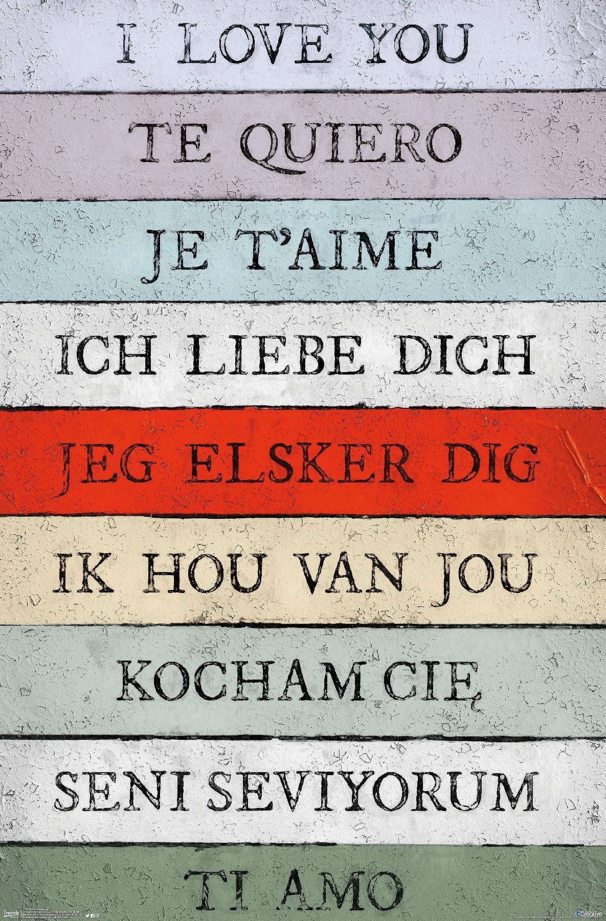 Love Language - I Love You Wall Poster, 14.725" x 22.375"