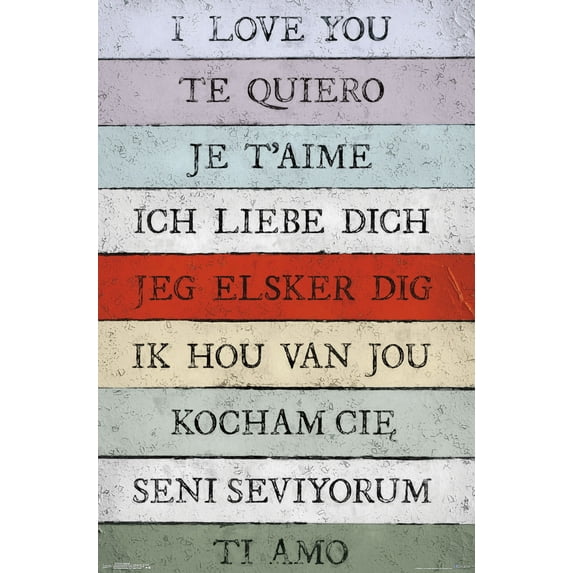 Love Language - I Love You Wall Poster, 22.375" x 34"